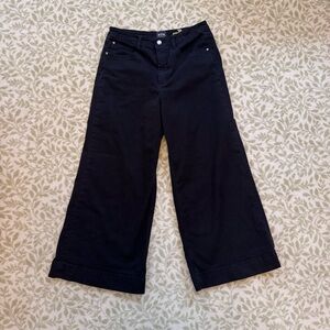 Maeve Anthropologie High Rise Wide-Leg Jeans Black Size 31P